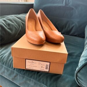 Cole Haan Tan Leather Heeled Pumps
